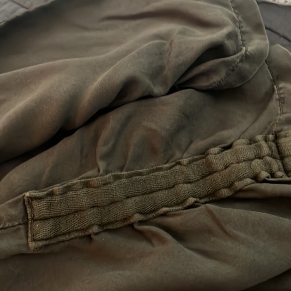 CASLON Drawstring Ruched Ankle Pants- Olive Green- 1X- New Without Tags - Picture 3 of 7